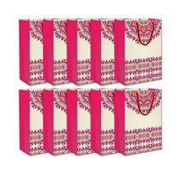 Large Luxury Madhubani abstract Carry Bags