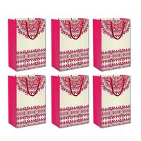 Large Luxury Madhubani abstract Carry Bags