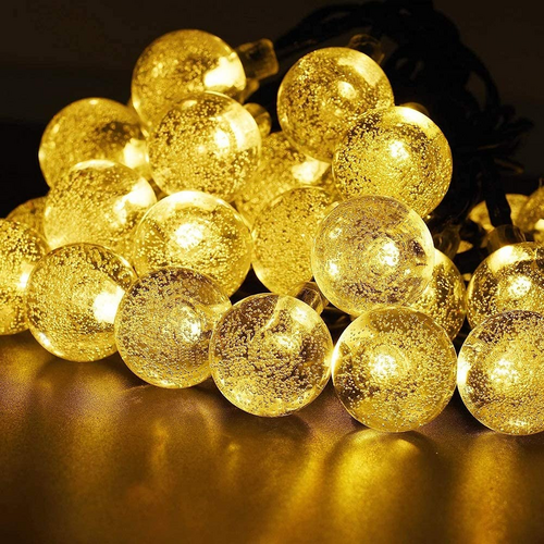 Crystal Ball Fairy Bubble String LED Lights Warm White For Decorations