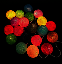 Home Decoration Light Multi Color Rattan Ball String Lights Series
