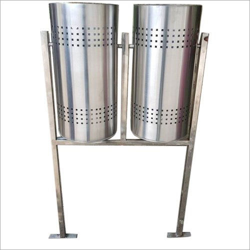 Twin Bin Stainless Steel Dustbin