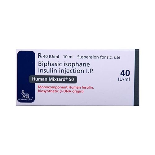 Human Mixtard (Insulin Isophane/NPH-Human Insulin/Soluble Insulin) 50/50 40IU/ml Injection