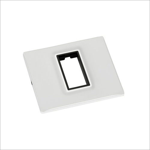 White Dominate Modular Switch Plate Black Line 1m