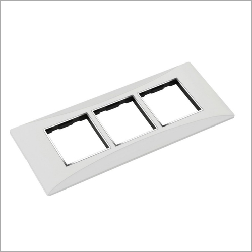 Flicker Modular Switch Plate Silver Line 4M