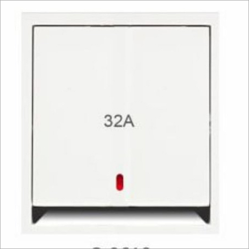 White Modular 32A Dp Switches With Indicator Flate