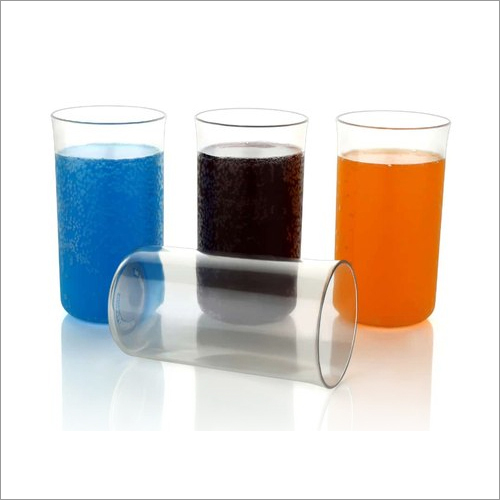 Transparent Plastic Glass Glossy Set