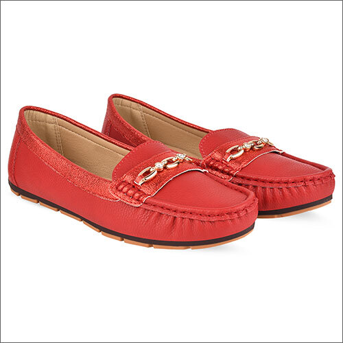 Ladies Red Loafers