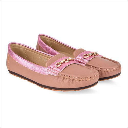 Ladies Pink Loafers