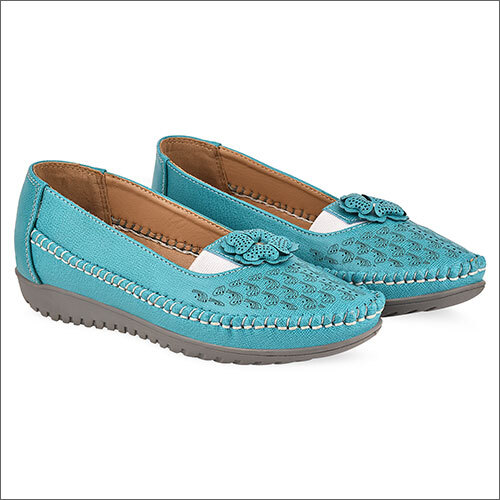 Ladies Light Blue Loafers