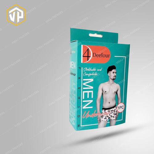 Customized Mens Wear Packaging Box / Custom Underwear Packaging boxes