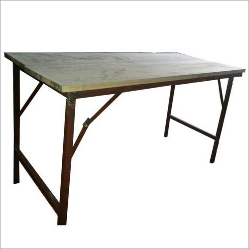 Wooden and Iron Banquet Table By H.M.T. STEEL FURNITURES