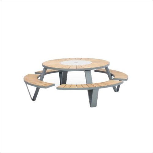 Foldable Canteen Round Table By H.M.T. STEEL FURNITURES