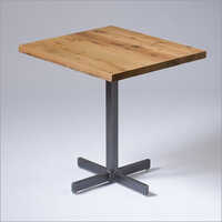 Cafe Table With Wooden Top