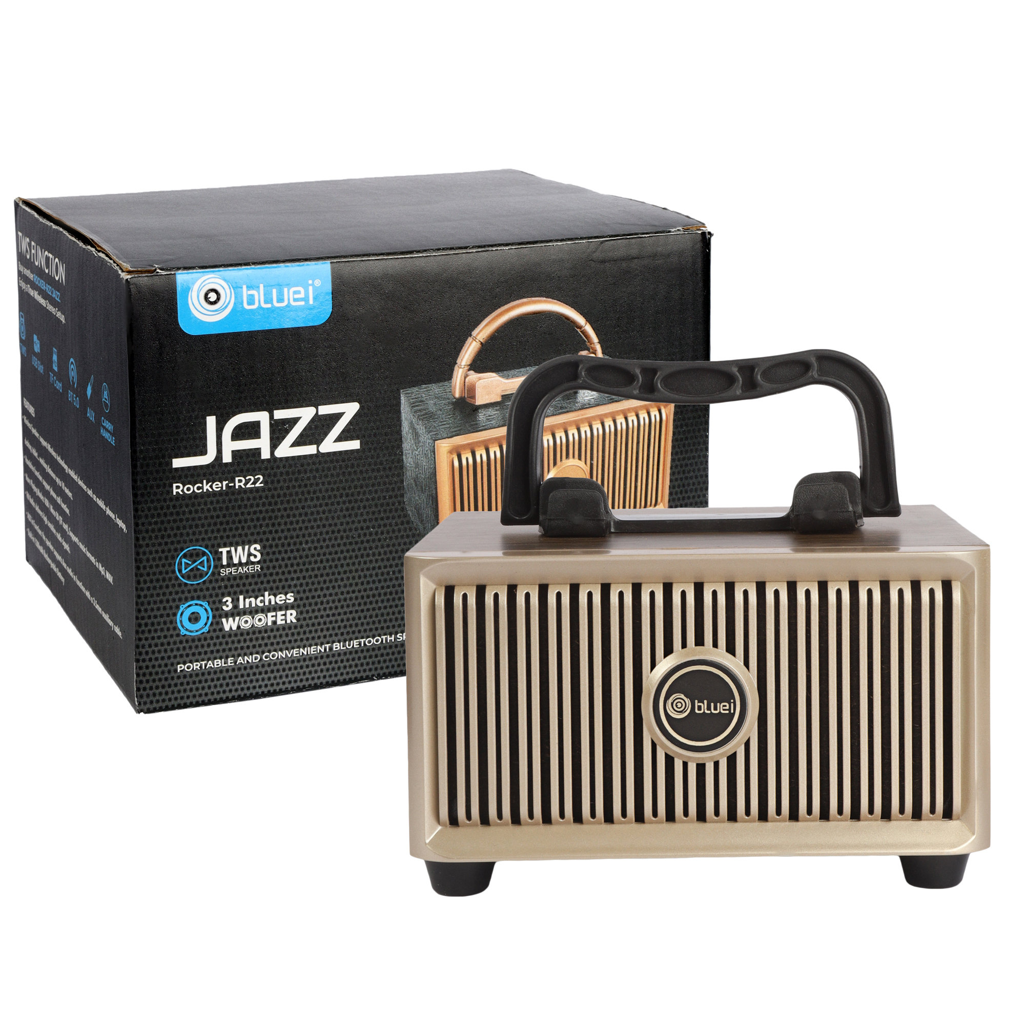 Bluei Rocker R22 Jazz Multi Connectivity Portable and Convenient Bluetooth Speaker with TWS Function