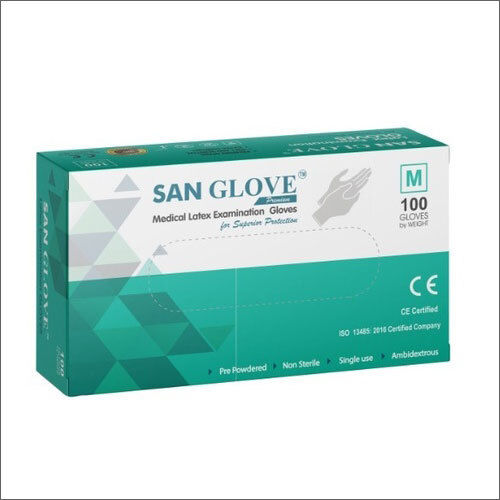 Medical Latex Examination Gloves Size: Medium