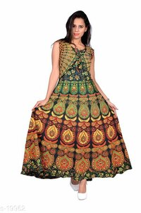 Woman Jaipuri print Dresses
