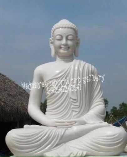 White Buddha Marble Statue