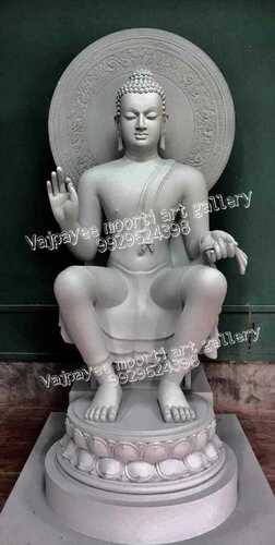 White marble Buddha Murti