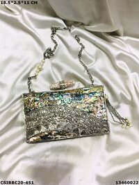 Designer Brass MOP Clutches