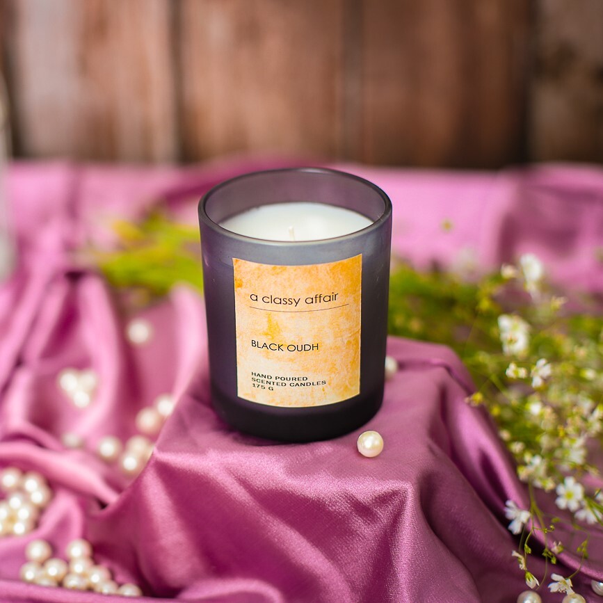 Colored Frosted Candle