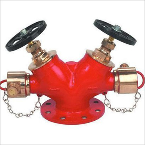 Ss Fire Hydrant Valve - Brass Cast Iron DN65-DN100 Red 10 Bar | Dual Outlet Water Control Fire Safety Easy Installation