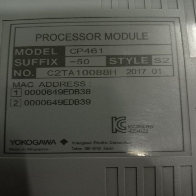 YOKOGAWA CP461-50 S2/ NO.C2TA10088H PROCESSOR MODULE