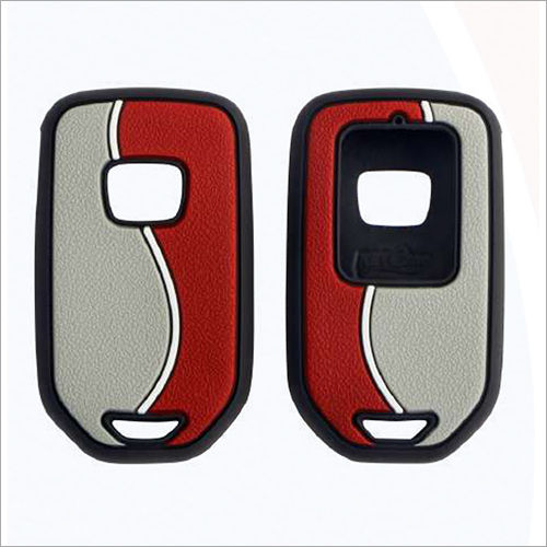 Grey-Red Multi Color Silicone Car Key Cover