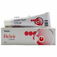 Aciclovir Cream - 5g Tube, White Color, 5% Concentration | Antiviral Action, Fast Relief, Easy Application, Herpes Treatment, Skin Healing