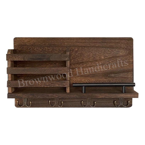 Pp Brown Wooden Handmade Letter Rack