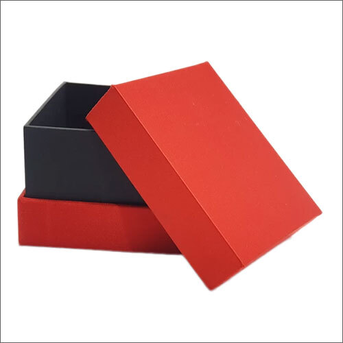 3 Piece Plain Box - Paper Material, Customized Size, Red and Black Colors | Gift Packaging Solution with Matte Lamination Finishing