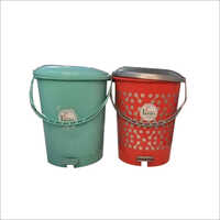 Pedal Dustbin - Plastic Material, Various Sizes, All Colors | Foot Pedal Functionality, Round Lid, Easy To Clean Design