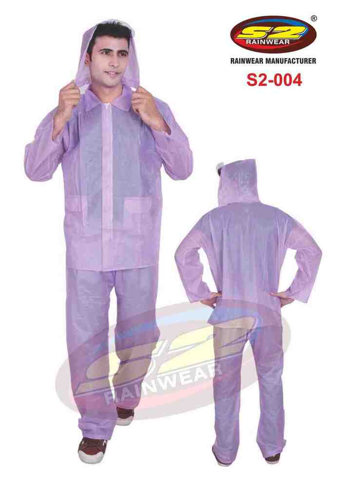 Purple Pvc Raincoat