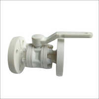 White Flanged End HDPE Ball Valve
