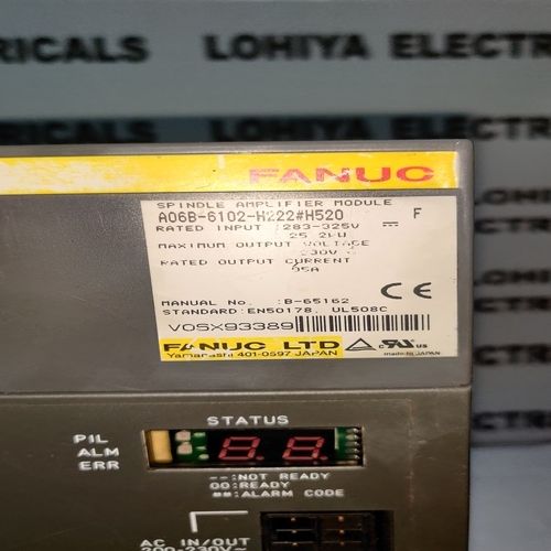 FANUC A06B-6102-H222 H520 SPINDLE AMPLIFIER/SPINDLE DRIVE