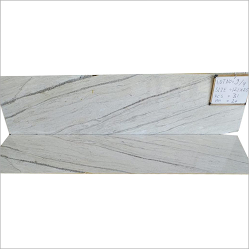 White Statuario Granite Slabs - 121 x 25 mm | Polished Finish, Ideal for Commercial Interiors