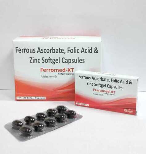 Ferrous Ascorbate Folic Acid and  Zinc Softgel capsules