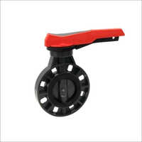 Pvc Butterfly Valve - Pvc, 1.5 Inch, Black | High Pressure, Screwed Connector, Industrial Use, Water Media Compatibility
