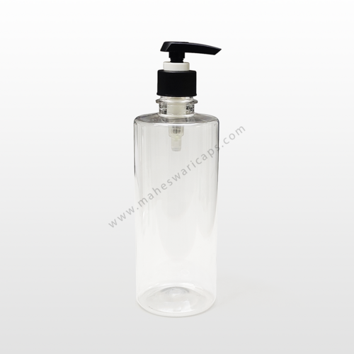 Transparent Round Cosmetic Pet Bottles 500ml