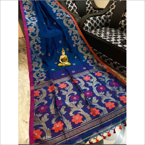 Blue Ruposhi Bangla Saree