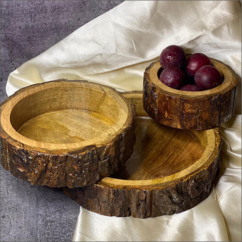 Epoxy Bark Bowls Set Of 3
