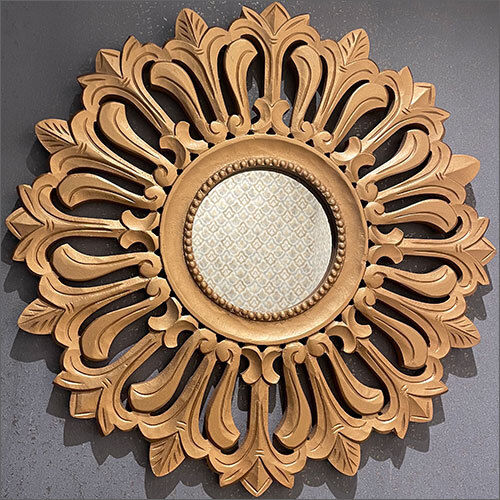 Wall Frame Materials 30x30 Round Carving Rose Gold Panel