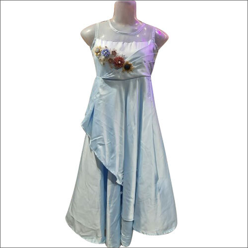 Satin Party Wear Gown For Kids