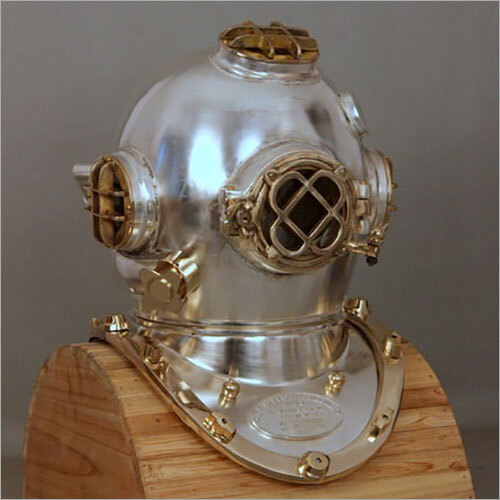 Silver Diving Helmet