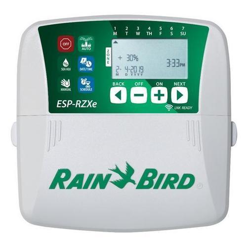 Rain Bird ESP RZXe Series Controllers - Plastic, 4-8 Zones, Battery Powered | WiFi Ready, LCD Display, Flexible Scheduling, Water Savings