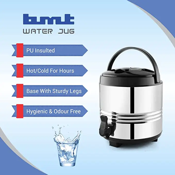 BMT Stainless Steel Travel Water Jug Hot and Cold