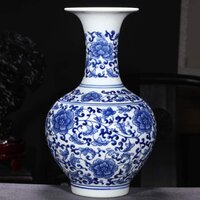 Hand Painted Blue Pottery Vase