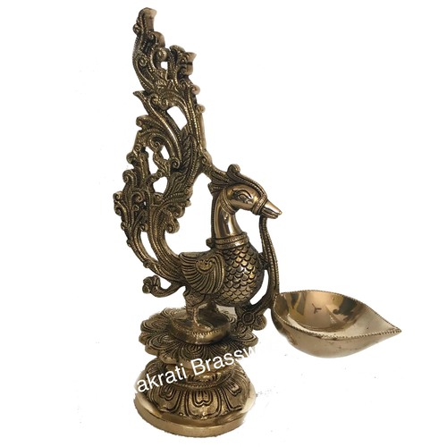 Brass Metal Decorative Antique finish Bird figure Oil Lamp/Diya