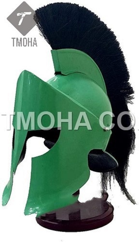 Green Medieval Armor Knight Crusader Ancient Spartan Helmet