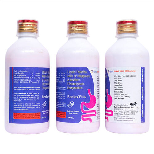 Liquid Paraffin   Milk of Magnesia   Sodium  Picosulphate  Suspension