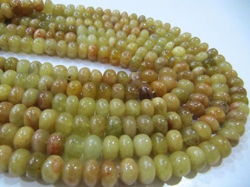 Natural  Yellow  Aquamarine Rondelle Plain Beads